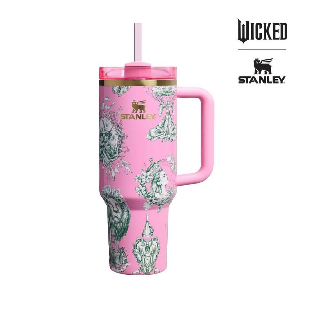 Stanley Pink Water Bottle with Handle